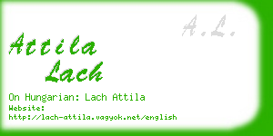 attila lach business card